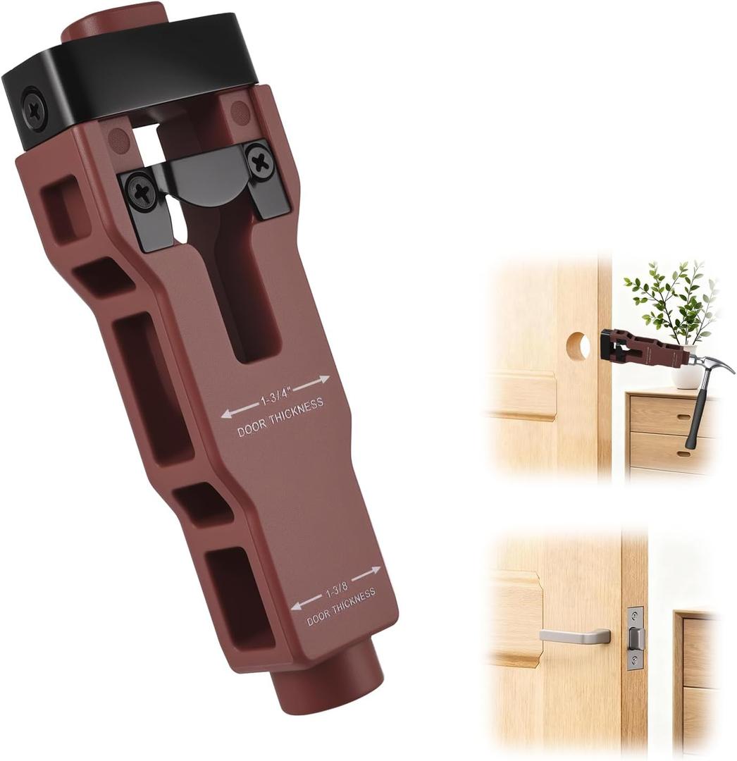 Door Latch Mortise Tool, Door Latch Installation Kit with Precision Scoring and Chiseling Template for Clean and Accurate Installation Door Latch Cutting Tool Fits 1-3/4" or 1-3/8" Thick Wooden Door