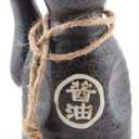 Japanese Glazed Ceramic Soy Sauce Dispenser with Cork Stopper, 4 1/2 Inches