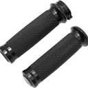 EATAKWARD Universal Motorcycle Hand Grips 1 inch, Black Handlebar Grips Replacement for Harley Honda Yamaha Kawasaki Suzuki Bobber Chopper Cafe Racer BWM Motorcycles