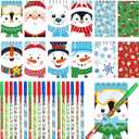 Cholemy 96 Pcs Gift Set for Christmas, Christmas Mini Notebooks with Pens for Kids Include Xmas Pens Mini Notepads Bulk and Ribbons, Coworker Stocking Stuffers for Teens School Holiday Office Gifts