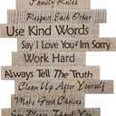 Nearly Natural 25in. Farmhouse Wood Inspirational Wall Art Decor Beige