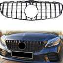 C Class Grill Front Grille for Mercedes Benz C300 C200 C250 2015 2016 2017 2018 with Camera Model, NOT Fit for C63 AMG