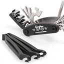 WOTOW Bike Repair Tool Kit, 16 in 1 Bicycle Multitool with Tire Levers Hex Spoke Wrench, Multi Function Accessories Set for Road Mountain Bikes