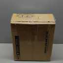 GREENSTELL Small Vanity Stool Chair with Storage and Folding Back, 13" x 13" x 17.7" Faux Fur Soft Ottoman for Teenager, 4 Metal Legs with Anti-Slip Feet, Furry Padded Seat for Makeup, Bedroom, Black