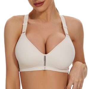 sheroine Women's Racerback Wirefree Workout Sports Yoga Bra Nude, 34B