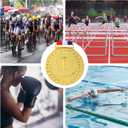 Abaokai 1st, 2nd, 3rd Award Medals - 3 Inches Olympic Style Winner Medals Gold Silver Bronze Prizes for Competitions, Party