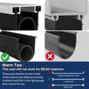 Garage Door Bottom Seal Rubber, 5/16" T-Ends Garage Door Weather Stripping, 4" Wide Replacement Seal
