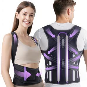 Soloever Posture Corrector for Women & Men, [Upgraded Support & Breathable Mesh] Adjustable Back Brace, Full Back Support, Shoulder Straightener for Back Pain Relief, Scoliosis, Hunchback & Spine Alignment Large