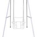 Swing Stand for Kids,Baby Swing Frame, Toddler A-Frame Metal Swing Set for Backyard, Outdoor Indoor use, Fits for Most of The Toddlers Swings (White)