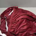 Vctops 1-Piece Velvet Plush Stretch Chair Sofa Slipcover Soft Fuzzy Fluffy Armchair Covers Non-Slip Furniture Protector with Elastic Bottom for Kids, Pet (Wine Red,Chair)