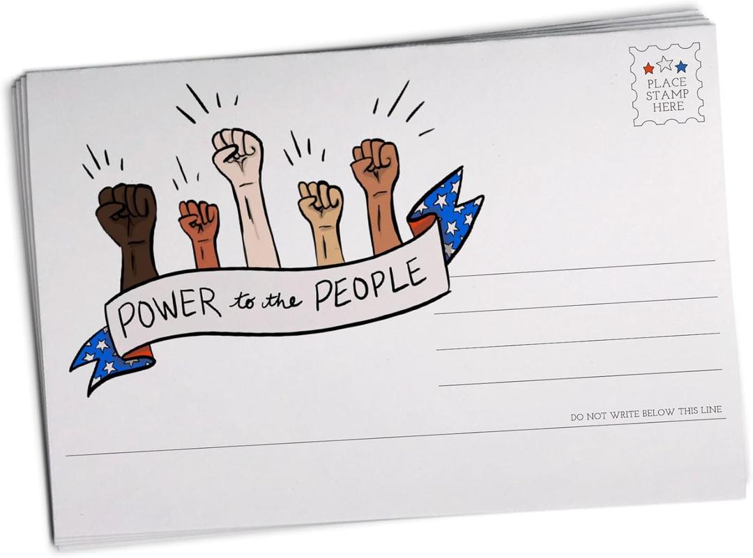 Sugartown Greetings Power to the People Political Vote Postcards 100 Pack