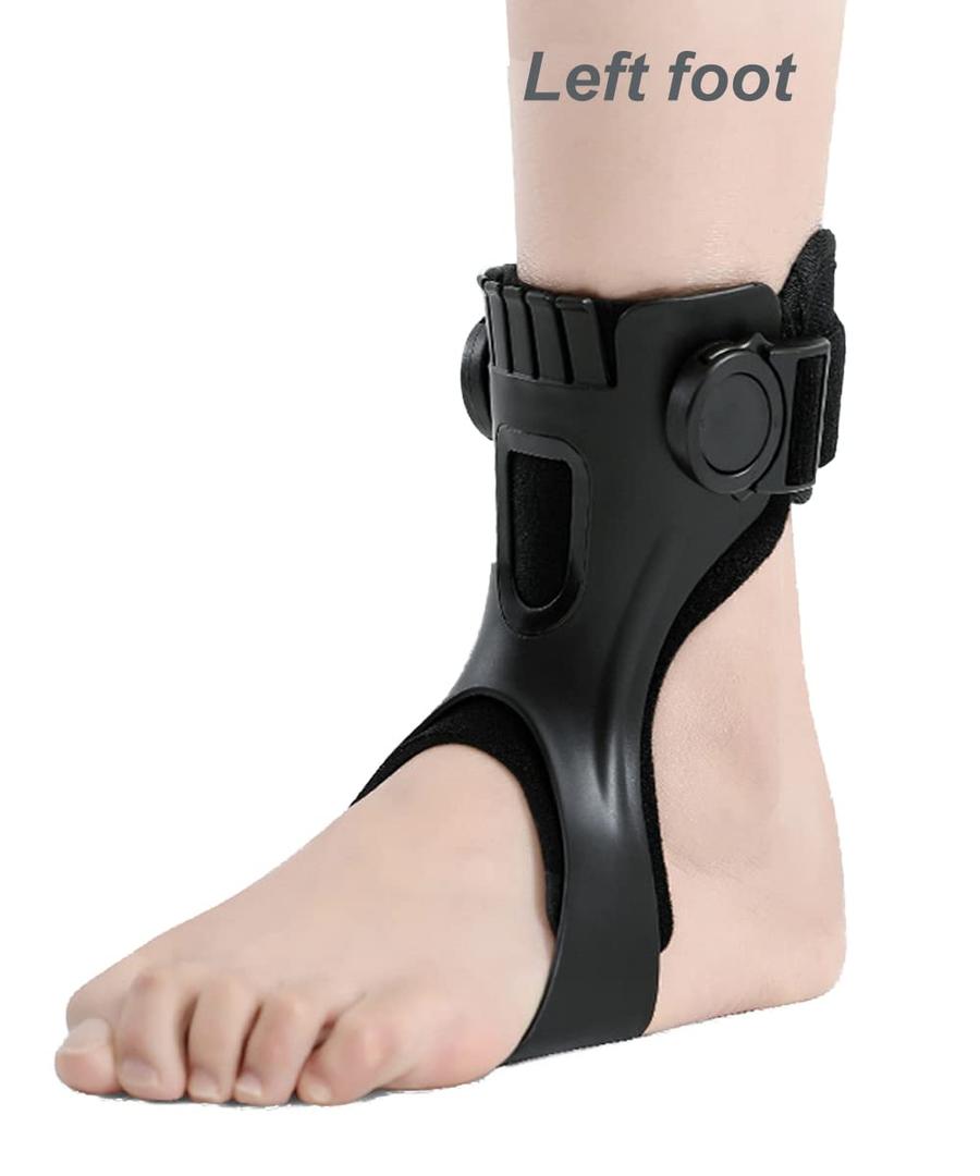 AFO Drop Foot Brace Orthosis for Hemiplegia Stroke Varus Foot Improve Walking Gait, Effective Relieve Pain for Walking with Shoes, Lightweight & Invisible (XL, Left foot)