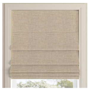 Somerton Cordless Taupe 100% Blackout Textured Fabric Roman Shade 27 in. W x 64 in. L