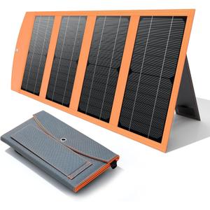 30W Portable Solar Panel Charger with USB and Type-C Outputs(5V/3A Max) for Phones, Power Banks, Tablets, Fast Charges 2 Devices at Once, IP67 Waterproof for Camping, Hiking, and Outdoor Activities