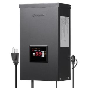 DEWENWILS 600W Low Voltage Landscape Transformer, 6 Independent Outputs, Outdoor Waterproof 12 Volt Transformer with Photocell & Timer, 120V to 12V/14V AC, Multi Zone Landscape Lighting Transformer