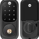 Yale Assure Lock with Z-Wave, Black Suede Smart Touchscreen Deadbolt Works with Ring Alarm, Samsung SmartThings, Wink (Hub Required, Sold Separately), YRD226-ZW2-BSP