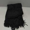 LOMAO Knitted Throw Blanket with Tassels Bubble Textured Lightweight Throws for Couch Cover Home Decor (Black, 50x60)