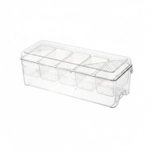 Kitchen Compartment Fruit Box, Portion Control Salad Bento Container, Divided Meal Prep Lunch Tote for Work Picnic Camping Travel, Set Of 2