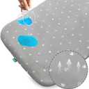 Bassinet Mattress Pad 33" x 20" x 1, Fits Baby Delight, YADAQE, Koolerthings, Angelbliss and Other Bedside Sleeper, Waterproof Lining Breathable Soft, Baby Foam with Removable Zippered Cover (Grey)