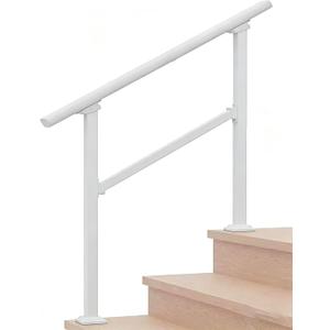 Metty Metal Hand Rails for Outdoor Steps3 Steps Stair Handrail & Indoor Stair Railing KitRailings for Outdoor Steps for Fence & Outdoor Steps