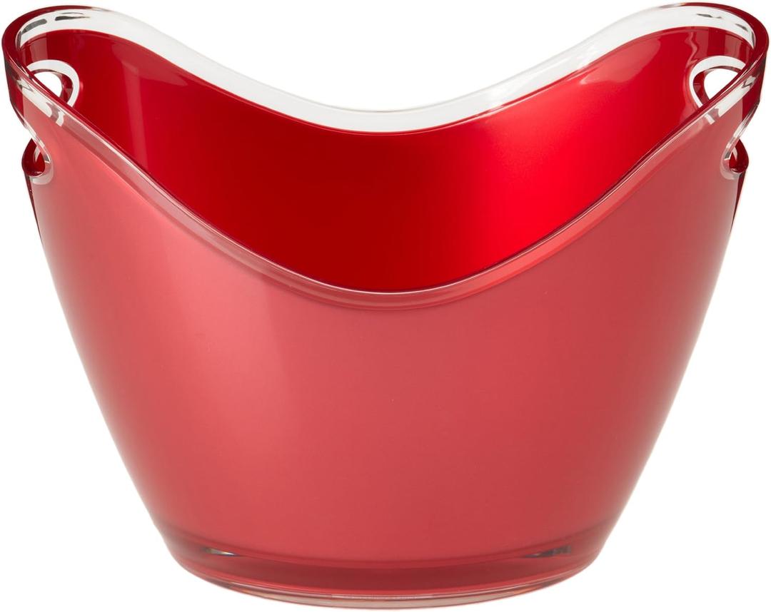 Prodyne Vino Gondola Wine Bucket, Red, 2 Bottle (10.5" x 8" x 7.75")