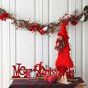 Valentines Glitter Garland 4.5 ft Red Heart Berry Garland for Mantel Valentines Decorations for Spring Wedding Fireplace Table Centerpiece Party Decor