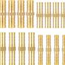 Giantree 20PCS Brass Hose Barb Fitting, 1/4" 5/16" 3/8" 1/2" (6 mm/8 mm/10 mm/12 mm) Barb Splicer Mender Hose Fittings, Brass Hoses Barbs Adapter Barbs Fittings for Air/Fuel/Water/Oil Hoses