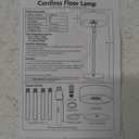 Cordless Rattan Floor Lamp with 3 Color Temperature, Dimmable Rechargeable Farmhouse Floor Lamp with Pull Cord Switch Boho Tall Standing for Living Room/Bedroom/Home Bulb Included (White)