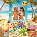 Hello Summer Photo Booth Props: Pool Party Decorations Pool Party Photo Booth Props Summer Pool Party Decorations Summer Party Backdrop