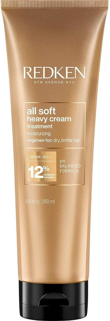 Redken All Soft Heavy Cream Mask Treatment- Moisturizing Deep Conditioner Treatment For Dry Hair, Softens and Smooths Hair, With Argan Oil
 8.5 oz