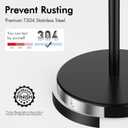 KES Bathroom Toilet Paper Holder Stand Modern Tissue Roll Holder SUS304 Stainless Steel Rustproof Freestanding 20.2" H, Matte Black BPH283S1-BK