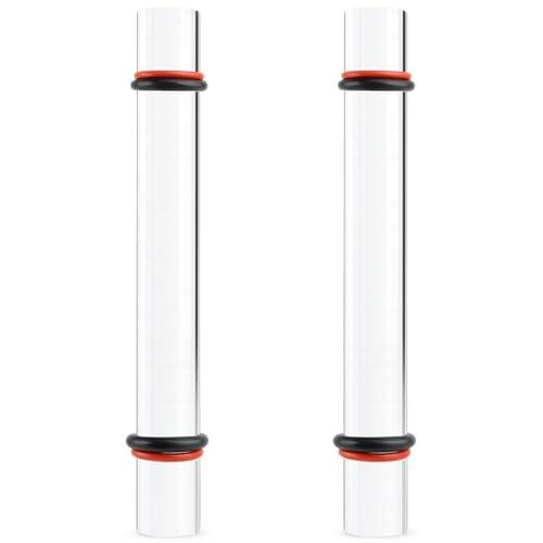 2-Piece Polymer Clay Acrylic Rolling Pin Set – Clear Slab Roller Tools with Thickness Rings for DIY Sculpting & Air-Dry Clay Projects