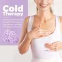 2 x Breast Therapy Ice Packs, Hot and Cold Breast Pads, Breastfeeding Essentials Large Gel Bead Packs for Moms, 2 Pack (Purple, L)