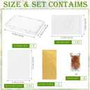 AmazingSpark 218 Pcs 8 Set Dried Flower Storage Kit with 8 Storage Boxes, 100 Blotting Paper, 100 Self Adhesive Bag, 2 Letter Sticker 8 Desiccant Pressing Flower Preservation to Keep Color and Dry