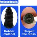 2 x Car Tire Repair Rubber Nail Kit, Self-Service Spiral Rubber Nails Vacuum Tire Screw Plug Fast Tool with Screwdriver, 2 Sizes Tires Puncture Fast Repairs Tool for Car Motorcycle Truck Tractor (10S&10L) (EXP 08/26/26)