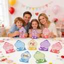 36 Pack Gumball Machine Valentines Day Cards with Clear Plastic Dome Candy Holders DIY Valentines Exchange Gift for School Classroom Party Supplies (Candy Not Included)