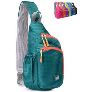 Peicees Small Sling Backpack Waterproof Unisex Shoulder Bag Chest Crossbody Daypack (Turquoise), Small