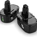 energup 2Pack 18V Li-ion Replacement for Dewalt Battery xrp baterias 6.5A, DC9096 DC9098 DC9099 DE9098 DW9095 DW9096 DW9098 DE9503 DC9182, for 18Volts Dewalt Batteries