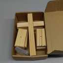 Suzile 6 Pcs Christian Wooden Crosses Centerpiece Bulk for Craft Easter Nativity Tabletop Standing Baptism Religious Church Cross Sunday School First Communion Party Favors, 8.66 x 4.72 Inch