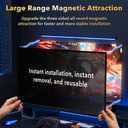 Magnetic Invisible Hidden Design Computer Privacy Screen Filter 23.8 Inch for Frameless Monitor 16:9 Aspect Ratio, Removable Anti Glare Blue Light Protector, Double Sided Reversible Eye Care Film