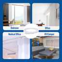 UrbanRed Flexible Bendable Ceiling Curtain Track, 16.4 ft (5 m), Mount for Rail with Curtain Tracks System, Room Divider, Curtains Rod, RV Ceiling Track for Curtains, White