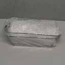 Havawish 2 Set Ice Bin and Flexible Scoop Set Plastic Freezer Ice Bin with Pull Out Handle Clear Storage Bucket for Container with Bucket Scoop (Grey,10.83 x 4.92 x 4.33 in) (Gray)