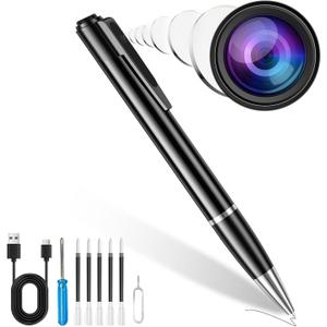 Camera Pen,1080p Video Body Camera with 64G Built-in Memory,MINI Nanny Video Recorder for Meeting,Classroom Reading
