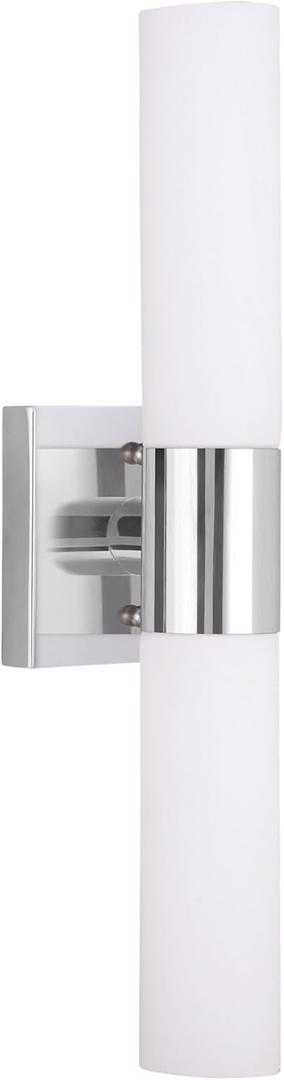 Livex Lighting 10102-05 Aero 2-Light Bath Light, Chrome, 4.5" x 18"