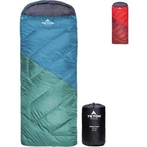 Teton Junior, 20 Degree and 0 Degree Sleeping Bags. Finally, Sleeping Bag for Boys, Girls, All Kids, Warm and Comfortable, for All Camping Weather and Built to Last