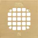 Oatey 42361 Universal 4-1/4 in. Snap-Tite Square Shower Strainer in Brushed Gold