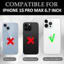 Compatible for iPhone 15 Pro Max Case with Bling Camera Lens Protector Cute Fashion Luruxy Black Snake 3D Pattern Slim Shockproof iPhone Pro Max Case for Women Girls Men Boys