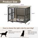 Hadulcet Foldable Dog Crate Furniture, No Assembly Indoor Dog Kennel with Storage Top, Wooden Dog Crate Table for Small to Medium Dogs (Up to 30 lbs), 27.55 Furniture Style Dog Cage with 2 Bowls Gray