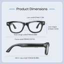 AI Smart Glasses with 4K Camera & Audio | Bluetooth Video Recording Sunglasses with ChatGPT Translation, Voice Control, EIS Stabilization, Object Recognition, Smart Glasses for Men & Women (Black-Q6)