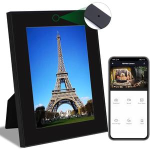 Hidden Spy Camera No Needed WiFi Nanny Cam with Motion Detection 1080P FHD Photo Frame Camera for Home Surveillance Picture Frame Security Cameras No Audio